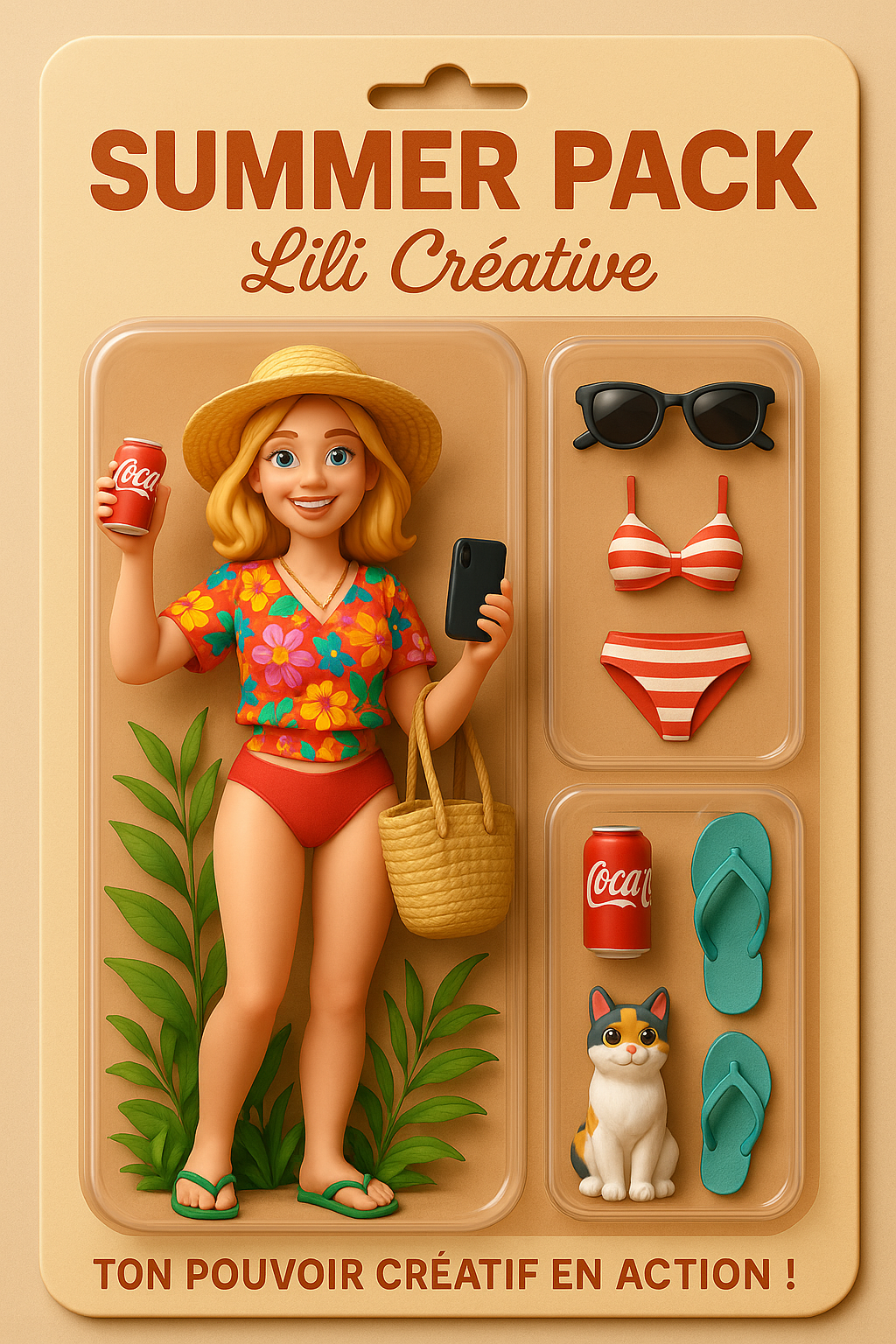 Starter pack lili à la plage